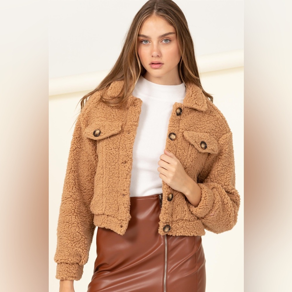 PLAY IT RIGHT TEDDY BUTTONDOWN JACKET